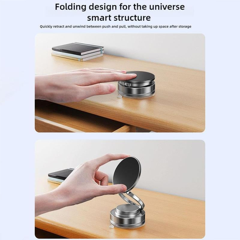 Magnetic Phone Stand, Fordable and Retractable, Magnetic Car Phone Holder, Ideal for Car/Gym/Mirror/Shower/Smooth Surface, Car Accessories