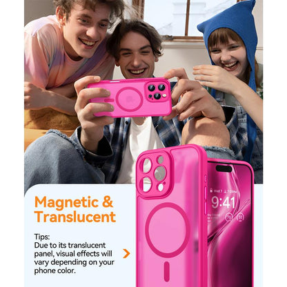 CANSHN Magnetic for Iphone 16 15 14 plus 13 Pro Max Case, Upgraded [Full Camera Protection] [Compatible with Magsafe] [Translucent Matte] Shockproof Protective Phone Cover Father'S Day Gifts