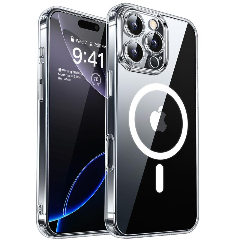 CANSHN Magnetic for Iphone 16 15 14 plus 13 Pro Max Case, Upgraded [Full Camera Protection] [Compatible with Magsafe] [Translucent Matte] Shockproof Protective Phone Cover Father'S Day Gifts