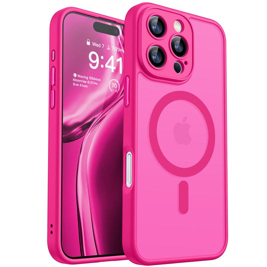 CANSHN Magnetic for Iphone 16 15 14 plus 13 Pro Max Case, Upgraded [Full Camera Protection] [Compatible with Magsafe] [Translucent Matte] Shockproof Protective Phone Cover Father'S Day Gifts