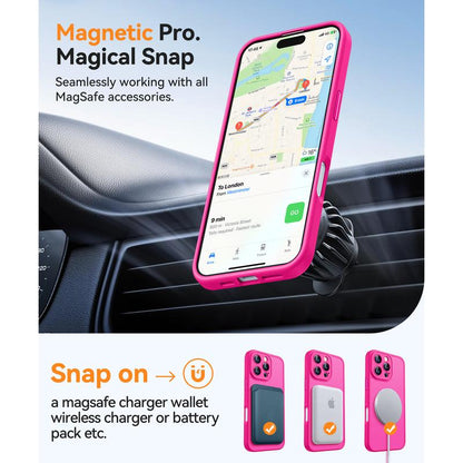 CANSHN Magnetic for Iphone 16 15 14 plus 13 Pro Max Case, Upgraded [Full Camera Protection] [Compatible with Magsafe] [Translucent Matte] Shockproof Protective Phone Cover Father'S Day Gifts