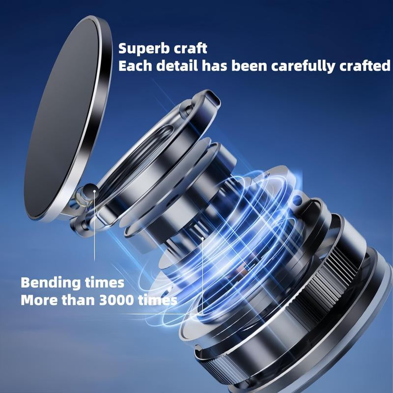 Magnetic Phone Stand, Fordable and Retractable, Magnetic Car Phone Holder, Ideal for Car/Gym/Mirror/Shower/Smooth Surface, Car Accessories